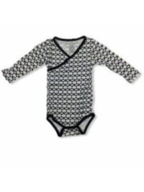 Petunia Pickle Bottom Kid's Black Organic One Piece Bodysuit Size 6-9 Months